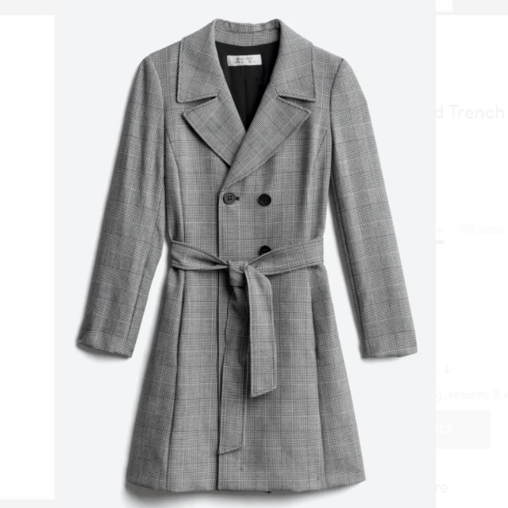 Tahari Dalia Printed Trench Jacket